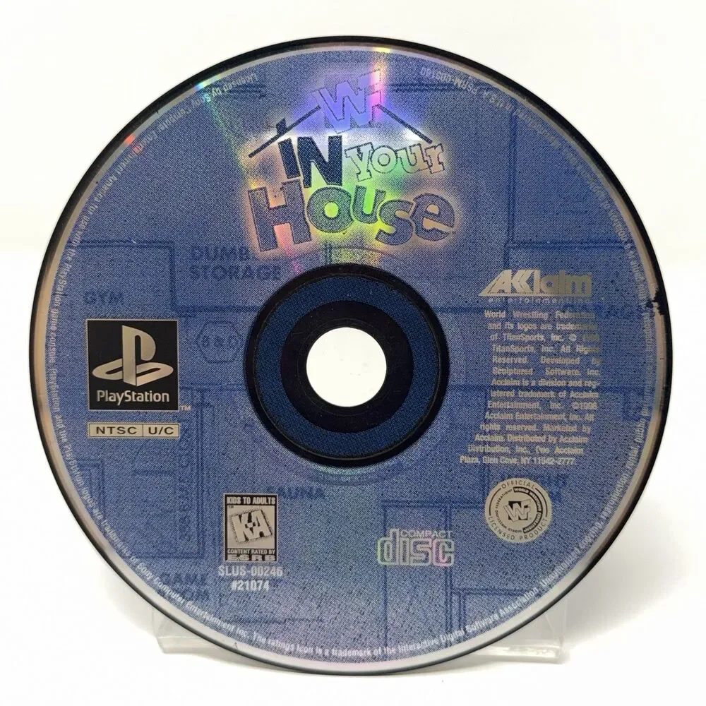 WWF In Your House Sony PlayStation 1 PS1 1996 Disc Only Refurbished Tested